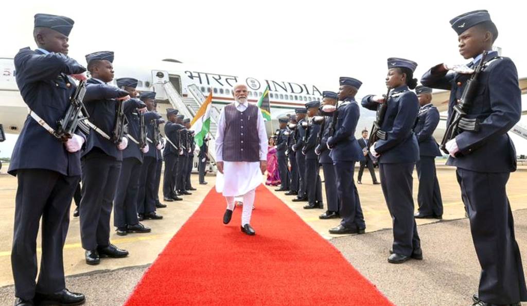 Narendra Modi arrives in South Africa to attend G20 summit